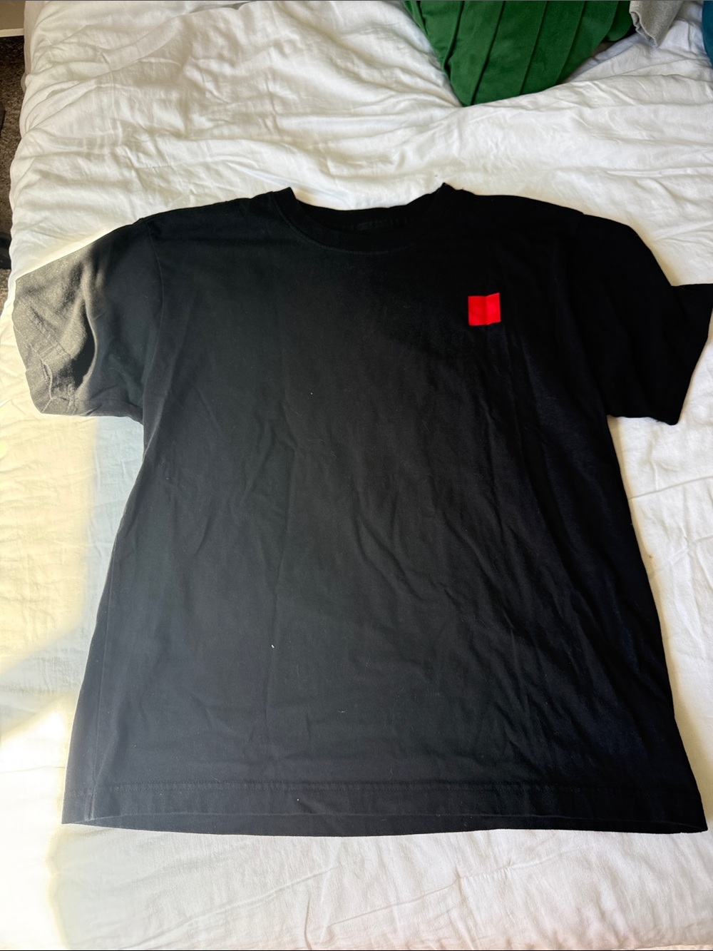 North Face men’s Black Men's Graphic Tee with Red Accent